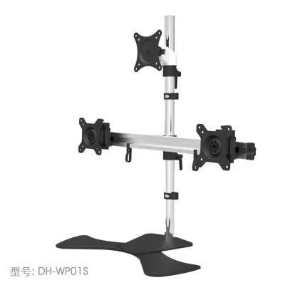 Алюминий сплава настольная подставка 1"-27" Тройной Экран Держатели мониторов полный движения тройной Дисплей монтажный кронштейн