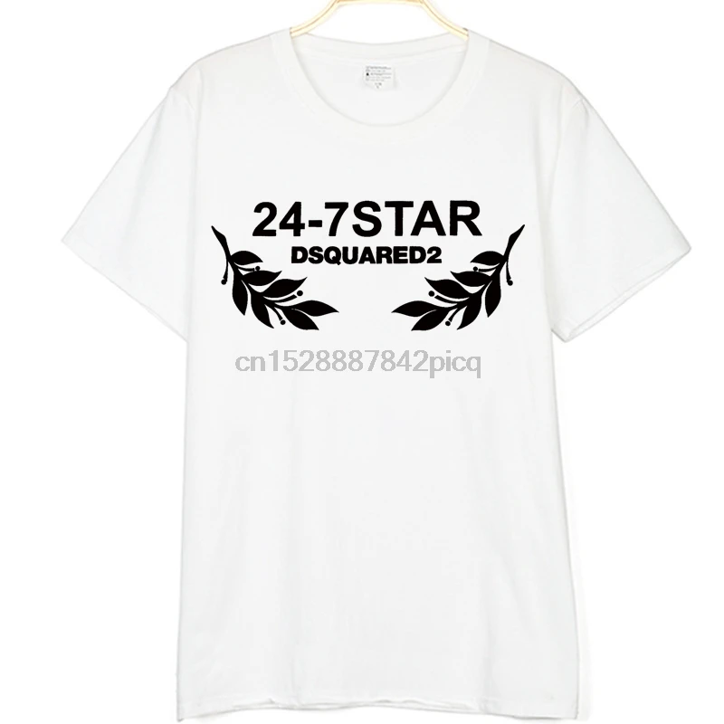 

New Dsq2 24 7 Star Printed Summer Fashion Unisex Cool T Shirt Mens Cotton T Shirt