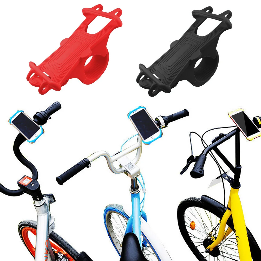 Universal silikon Fahrrad MTB Handy Halter Bike Mount-halter Für Handy GPS Baby Wagen Stehen