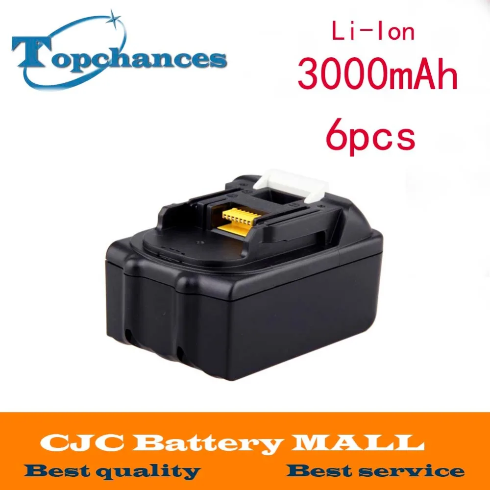 

Free shipping 6pieces 18V 3Ah battery for Makita bl 1830 BML185 LXT600 LXT402 BHP451