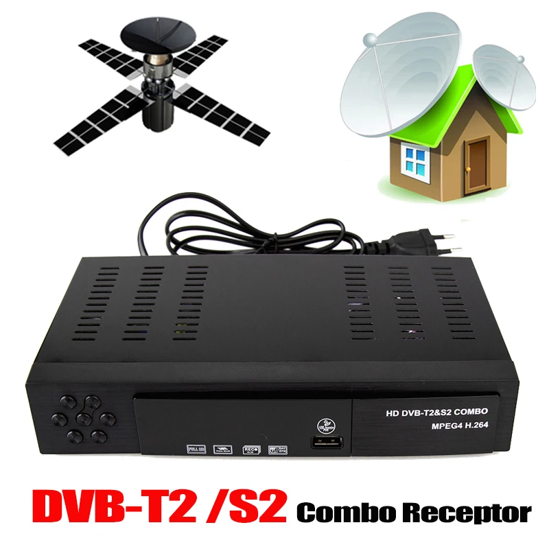 

DVB-T2 Receptor Satellite TV Receiver Support DVB-S2 DVB-T2 Tuner Biss key Decoder H.264 1080p TV Digital FTA Satellite Receiver