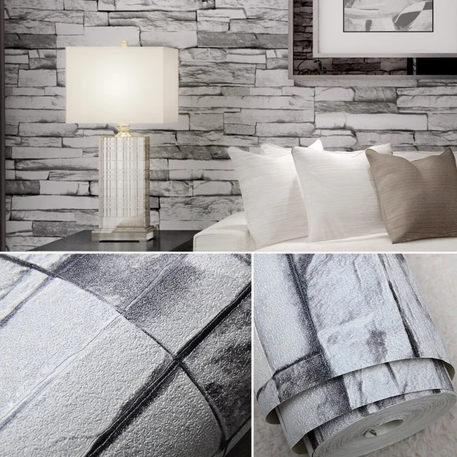 Vintage Faux Stone Brick Wallpaper Removable Wall Vintage Faux Stone Brick Wallpaper Removable Wall Pattern Room Decoration Background 0 53