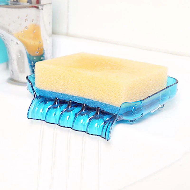 Waterfall Plastic Soap Dish Bathroom Accessories Drain Soap Box Shower