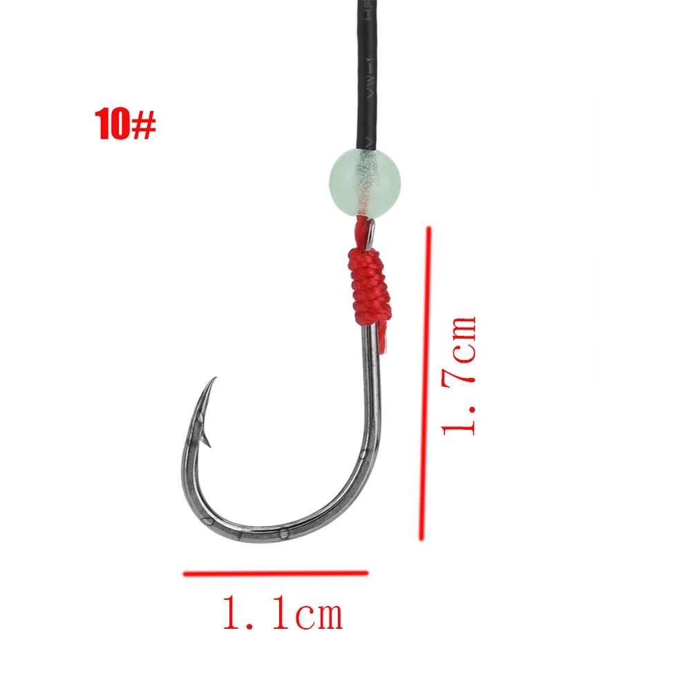 4 шт. взрывоопасный рыболовный крючок из углеродистой стали, анти-обмотка, мульти заточенные крючки, снасти, крепкая приманка, ледяной морской острый Рыболовный крючок - Цвет: 10
