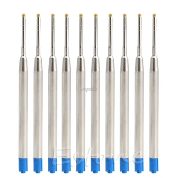 

10pcs Universal Standard Style Blue/black Ink 1MM Medium Nib Ball Point Pen Refills Whosale&Dropship