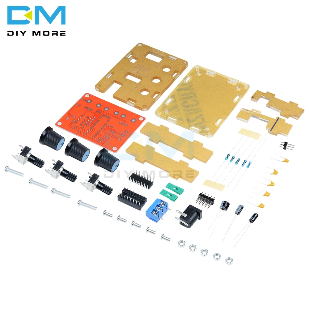 XR2206 генератор сигналов функция производителя плата генератора DIY Kit модуль синусоидальный треугольник квадратный выход 1 Гц-1 МГц+ чехол