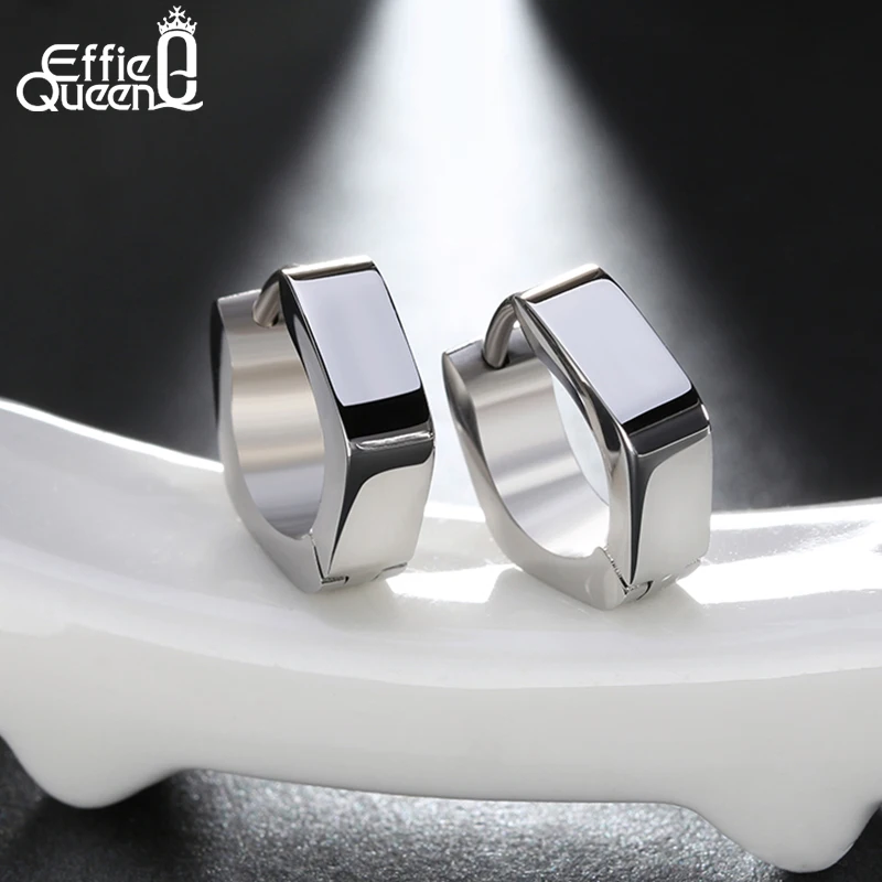 

Effie Queen Geometric 316L Stainless Steel Women Earrings Wholesale Price High Polished Cute Fish Design Stud Earrings IE25