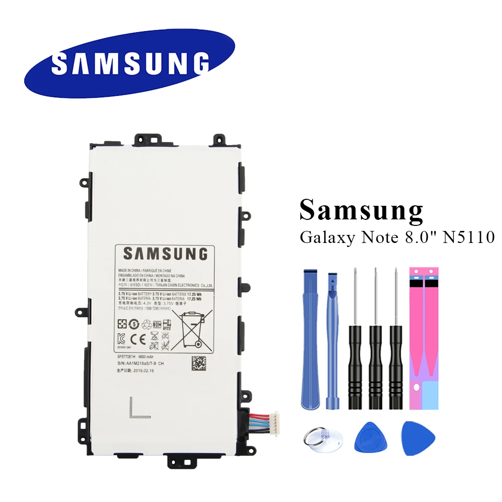 Оригинал SP3770E1H для Samsung Note 8 0 &quotSamsung Tablet Battery GT N5100 N5110 N5120 4600mAh с набором