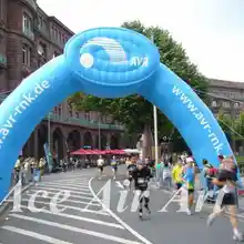 Пользовательский дизайн aublasbarer runder torbogen надувная арка с логотипом для рекламы в спортивном случае