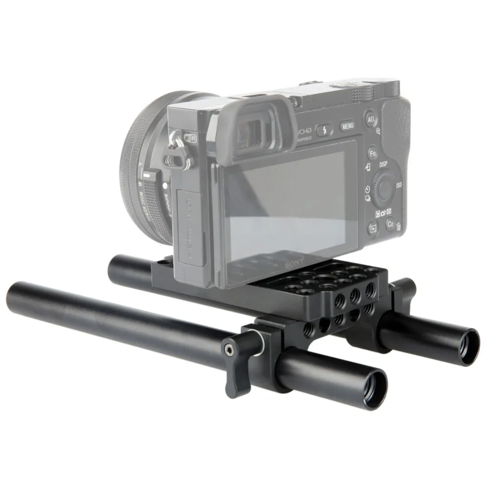 NICEYRIG Сырная Монтажная пластина для переключения видео камеры легкая пластина с 15 мм зажимом стержня короткие стержни для DSLR камеры клетка установка