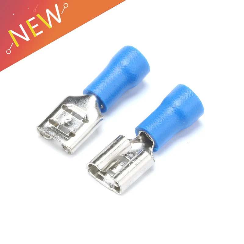 

10/20/50Pcs FDD2-250 Female Insulated Electrical Crimp Terminal for 1.5-2.5mm2 Connectors Cable Wire Connector FDD2.5-250 FDD