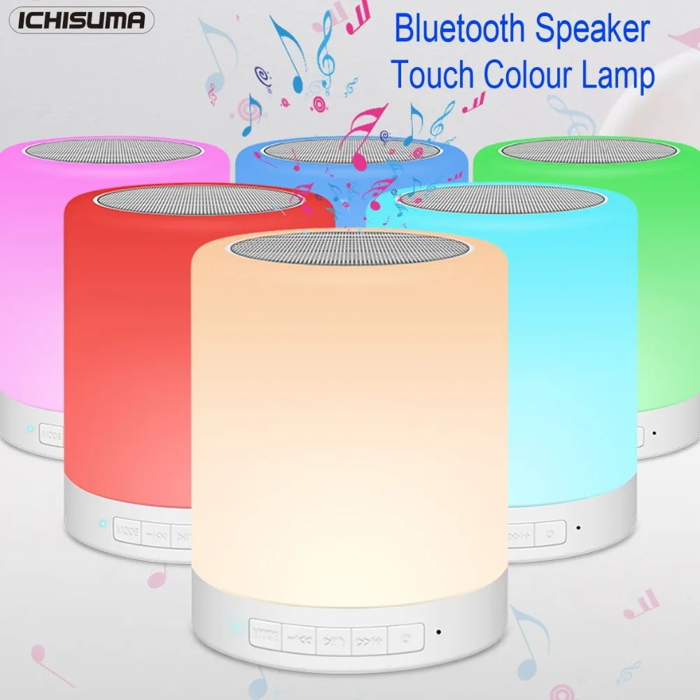 

Touch Night Lamp With Bluetooth Speaker LED Light RGB Colorful Music Speaker Bluetooth 4.2 Wireless Speaker