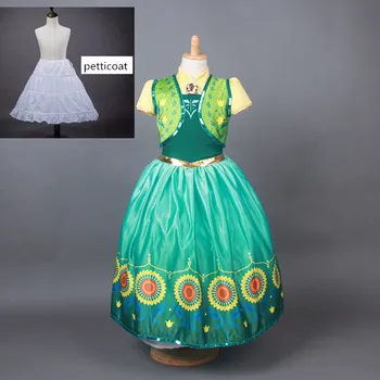 

Girl Dress Annan Green Princess Dress Christmas Costume Birthday Gift for Children Fancy Party Clothes Sofia Princess Dress