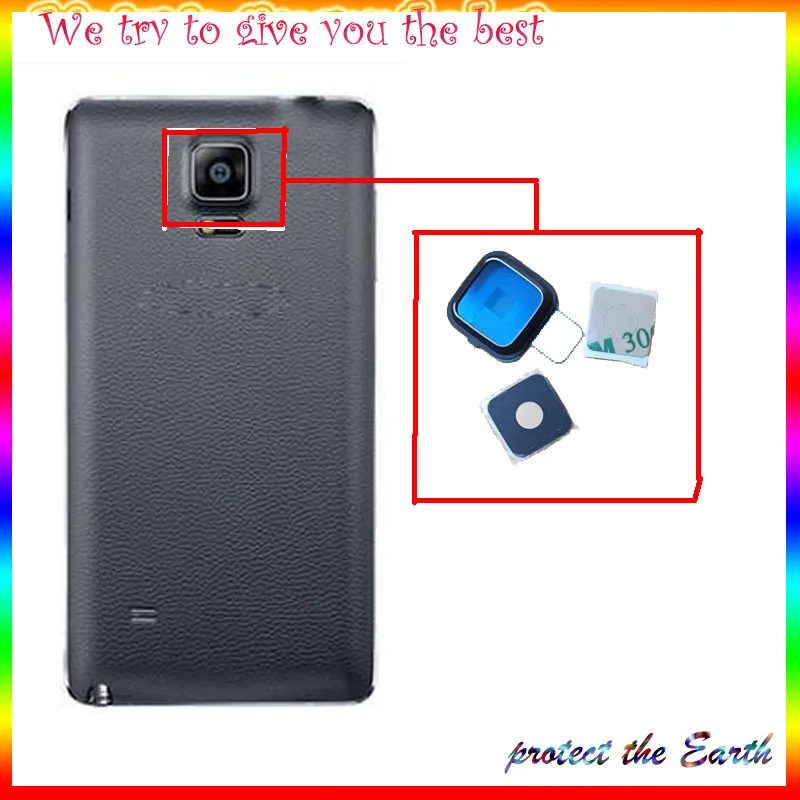 

Replacement Camera Lens Glass Cover Repair For Samsung Galaxy Note 4 Camera Glass+Camera Cover +Adhensive Tap ,4 Color