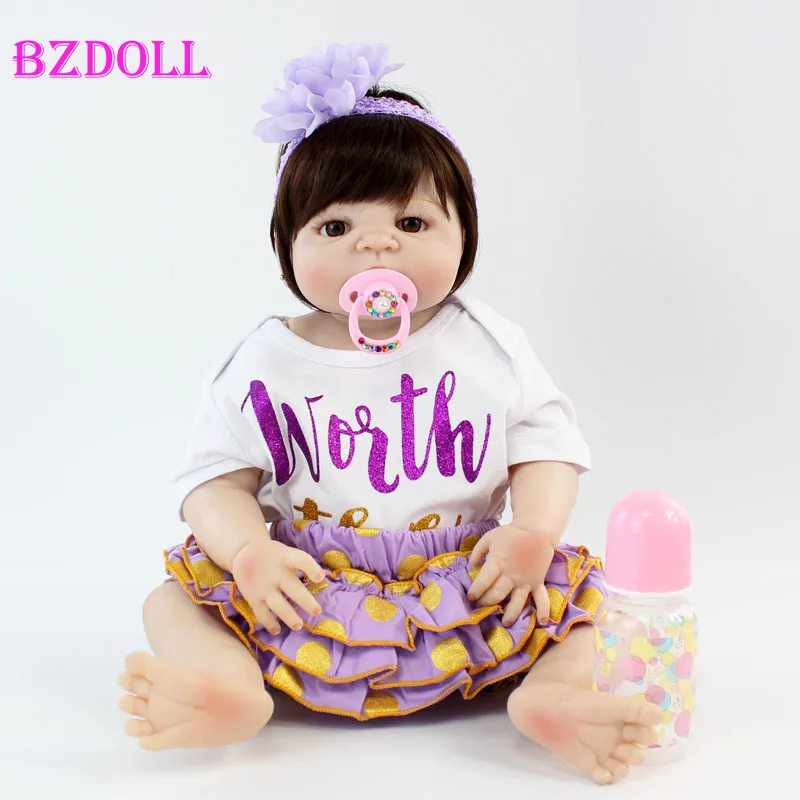 BZDOLL 22 &quotполностью силиконовые куклы Новорожденные реалистичные возрождающиеся