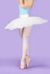В розницу! взрослых Балетные костюмы Половина пачки, 1/2 пачки для Обувь для девочек, 8 слоев фатина, белый, черный, светло-фиолетовый, голубой