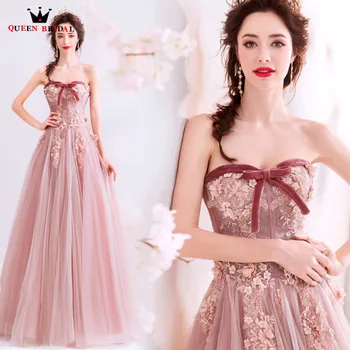

Simple Style Evening Dresses 2020 Prom Gown Vestido De Festa Women Banquet Vintage Long Formal Dress Robe de soiree JK32