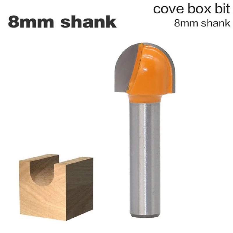 

1pc 8mm Shank 40mm Diameter Core Box Wood Router Bit Tungsten Steel CNC Router Engraving Wood Working Tool