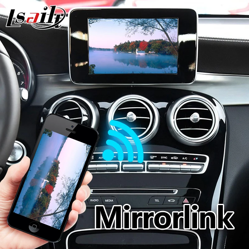 LSAILT Android gps навигационная система для Mercedes benz GLC NTG 5,0X253 видео интерфейс коробка Зеркало Ссылка waze navi коробка carplay