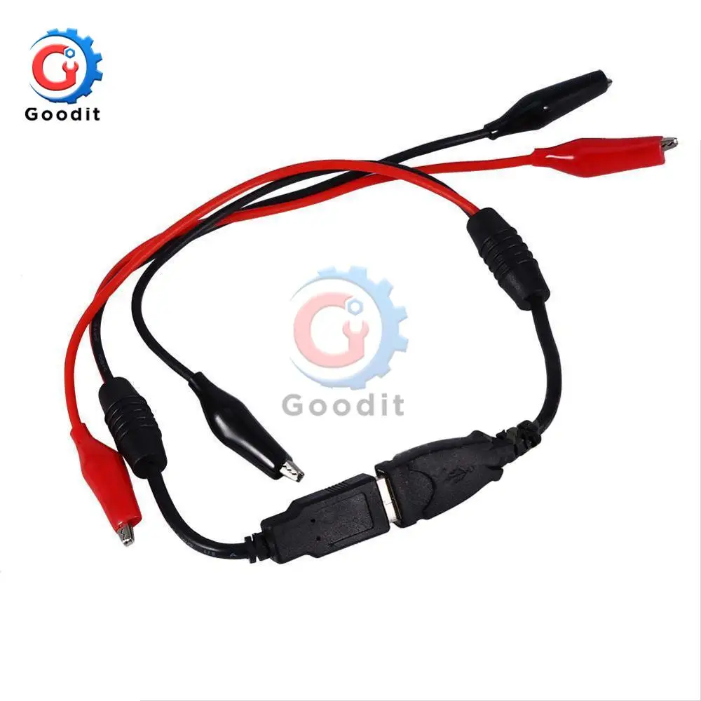 USB Alligator Clips Crocodile Wire Male/Female to USB Tester Detector