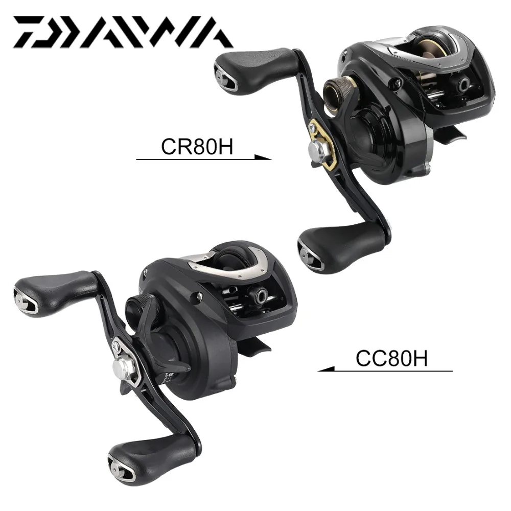 Оригинальная Рыболовная катушка DAIWA CR CC 80H 80HL baitcasing, 196 г, 7 кг, Макс., тянущаяся алюминиевая катушка, компактное тело, рыболовная снасть для соленой воды