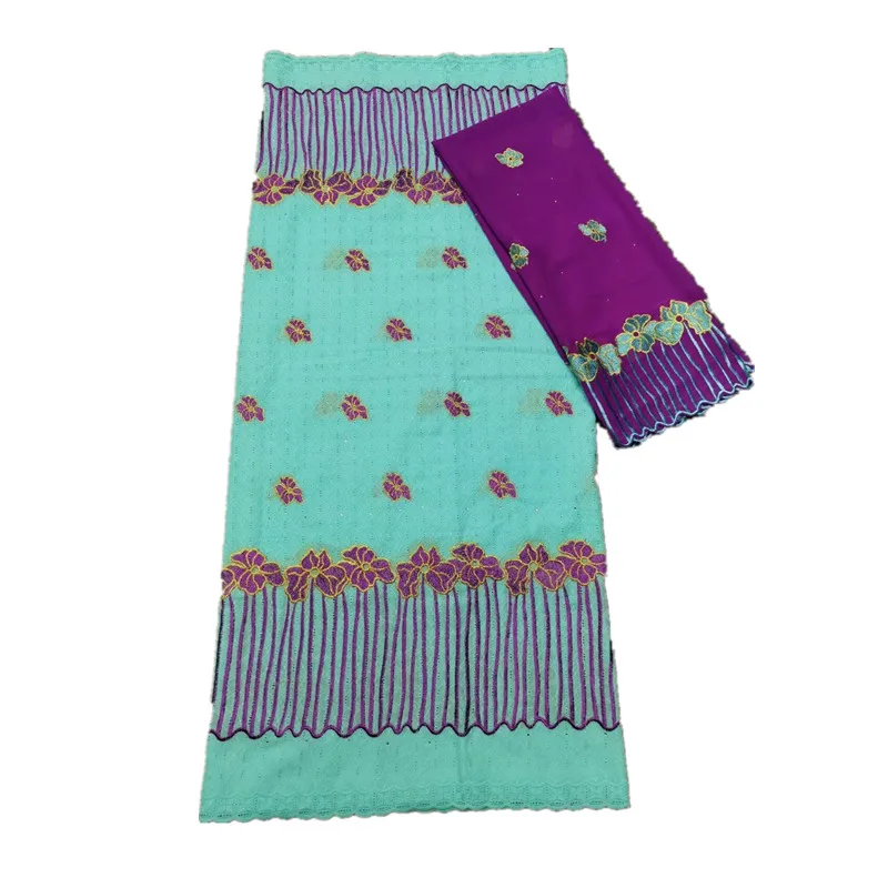 

2019 Latest Nigeria Swiss Laces High Quality Swiss Voile Laces 5+2yards/set Cotton African Lace Fabric For Women 30