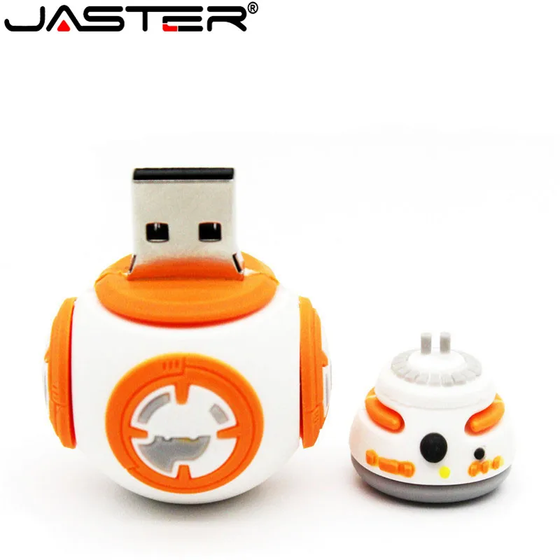 JASTER Star wars BB-8 usb флеш-накопитель 64 ГБ 32 ГБ флеш-накопитель 16 ГБ флеш-накопитель 8 ГБ мультяшная USB креативная флеш-карта памяти