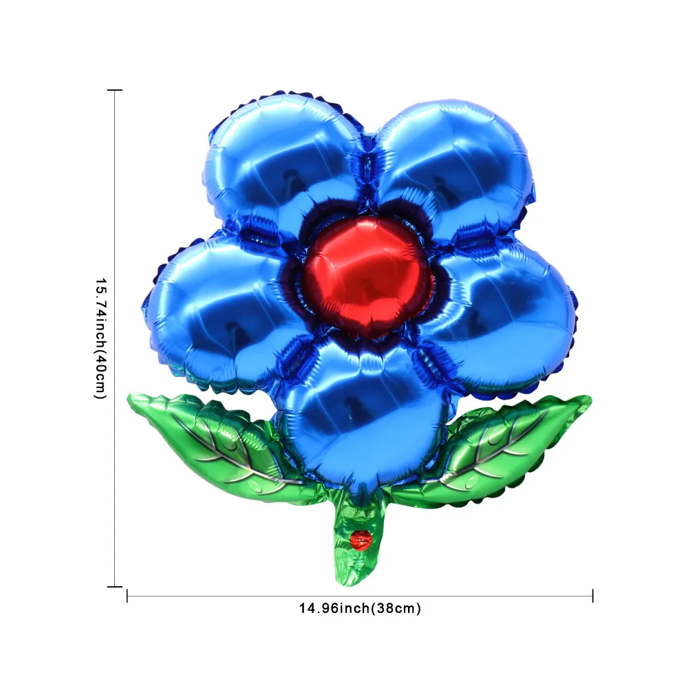 1 шт. цветы алюминиевый шар 7 цветов День рождения Рождественские воздушные шары для украшения свадьбы детские игрушки 40x38 см