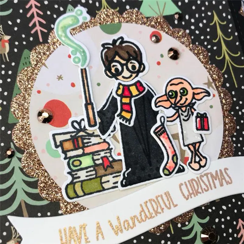 

Promotion Magical Wizards Boy Metal Cutting Dies For Scrapbooking Card Making Album Embossing Stencil Crafts Diecut New 2018