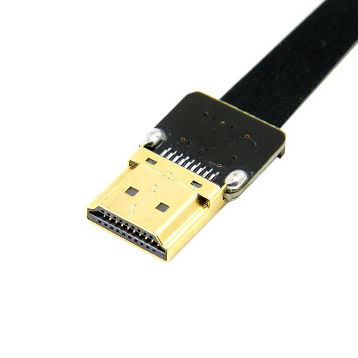 LEORY FPV 90 градусов HDMI тип A штекер Мужской HDTV FPC плоский кабель 0 1 м/0 2 5 м для