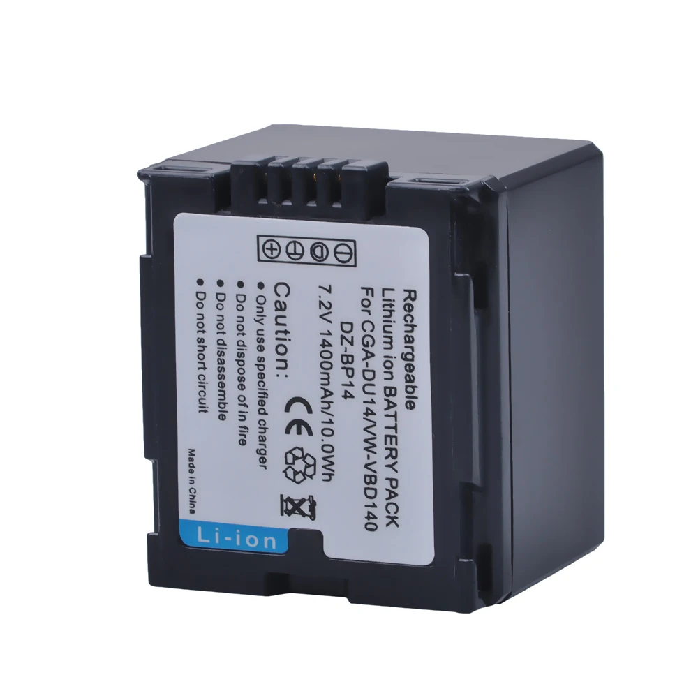 PowerTrust 1Pc 7 2 V 1400mAh CGA DU14 Аккумулятор для камеры Panasonic DU06 DU07 NV GS10/M50 VDR M70|camera battery|cga