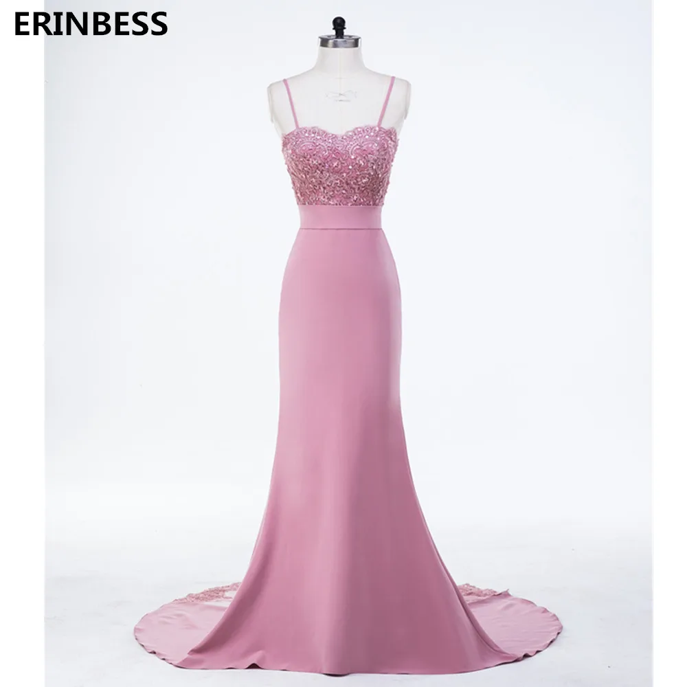Платье подружки невесты Vestidos De Fiesta De Noche Bean розовые кружевные аппликации платье подружки невесты в стиле русалки Стиль свадебное платье для гостей - Цвет: bean pink