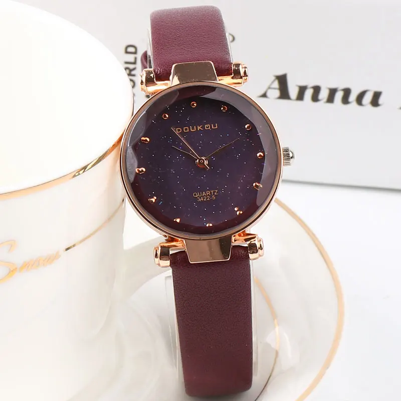 Top Luxury Brand New Fashion Women Exquisite Starry Sky Small Dial Watch Ladies Diamond Cutting Wristwatch Leather Quartz Clock Top Luxury Brand New Fashion Women Exquisite Starry Sky Small Dial Watch Ladies Diamond Cutting Wristwatch Leather Quartz Clock