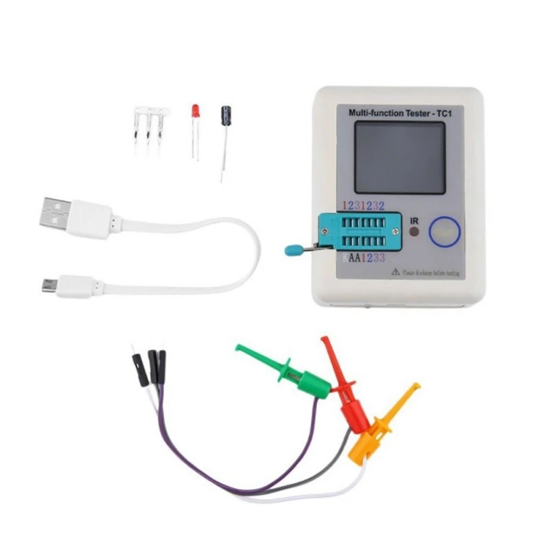 Многофункциональный Практичный Прочный NPN PNP LCR-TC1 TC-1 Транзистор тестер 3," TFT транзистор дисплея тестер