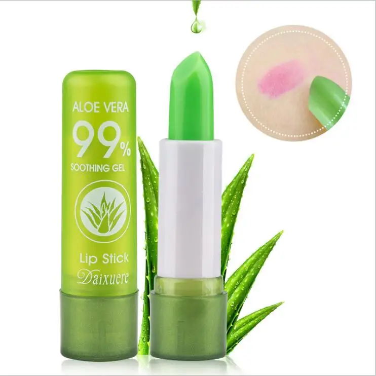 

Moisture Lip Balm Aloe Vera Natural Lipbalm Temperature Changed Color Lipstick Long Lasting Nourish Protect Lips Care Makeup