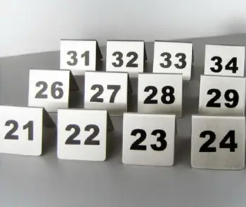 

Number 1-100 Stainless Steel Table Numbers Cards 2 Colors Small Table Sign Card Restaurant Hotel Cafe Bar Tools SN1204