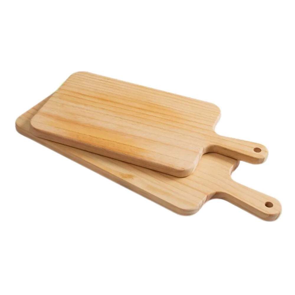

2 Size Natural Kitchen Chopping Blocks Bread Pallet With Handle Baking Cutting Board Wooden Board Handmade Kitchen Accessories