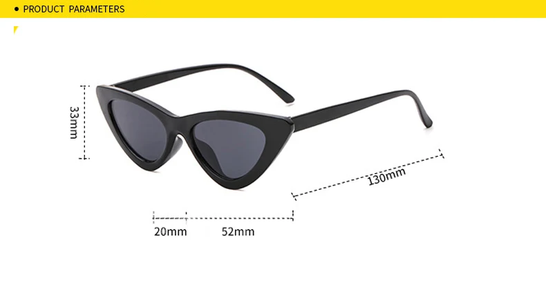 DCM Fashion Cat Eye Sunglasses Women Small Black Red Cheap Ladies Sun Glasses UV400