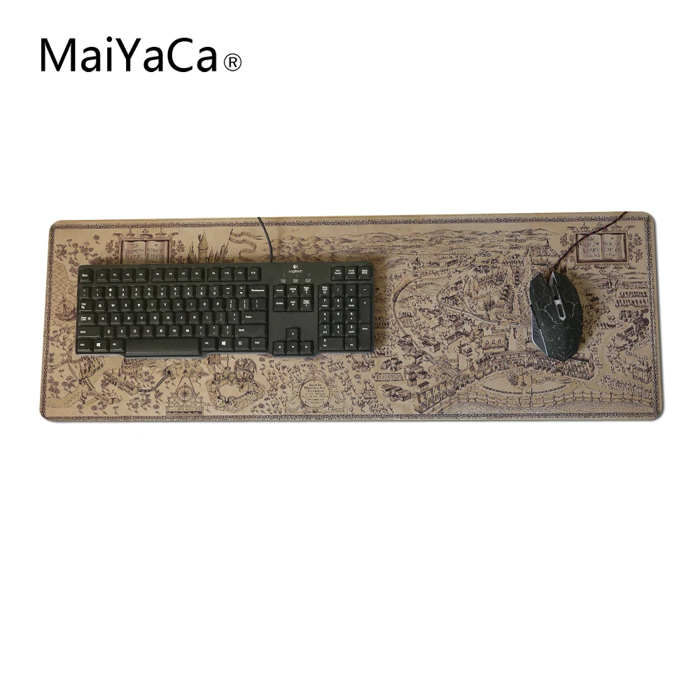 MaiYaCa, 700*300 мм, Старая карта, коврик для мыши, игровой коврик для мыши, большой, мультяшный, аниме, резиновый коврик для мыши, коврик для клавиатуры, Настольный коврик