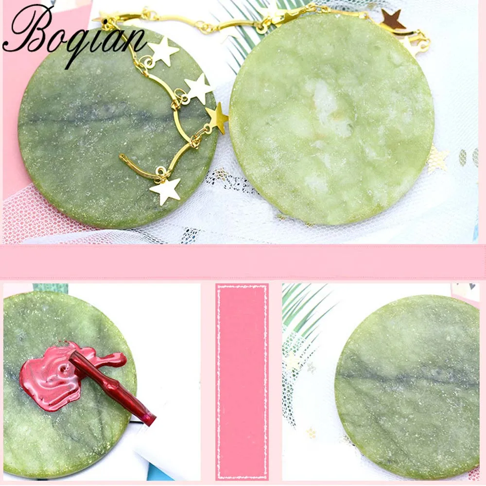

1Pcs Natural Marble Nail Art Color Palette Acrylic Gel Polish Holder Drawing Color Paint Dish Glue DIY Display Tools