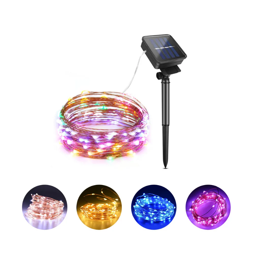 

100/200leds 10M 20M Solar Panel Power LED Fairy String Holiday Lights Solar lamp Outdoor Garden Patio Lawn Christmas Party Decor