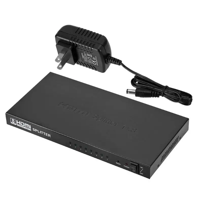 ALLOYSEED 1x8 HD Переходник HDMI разветвитель 1 в 8 из 8 Порты 1x8 HD HDMI Splitter Аудио Видео для 3D 1080P HDMI