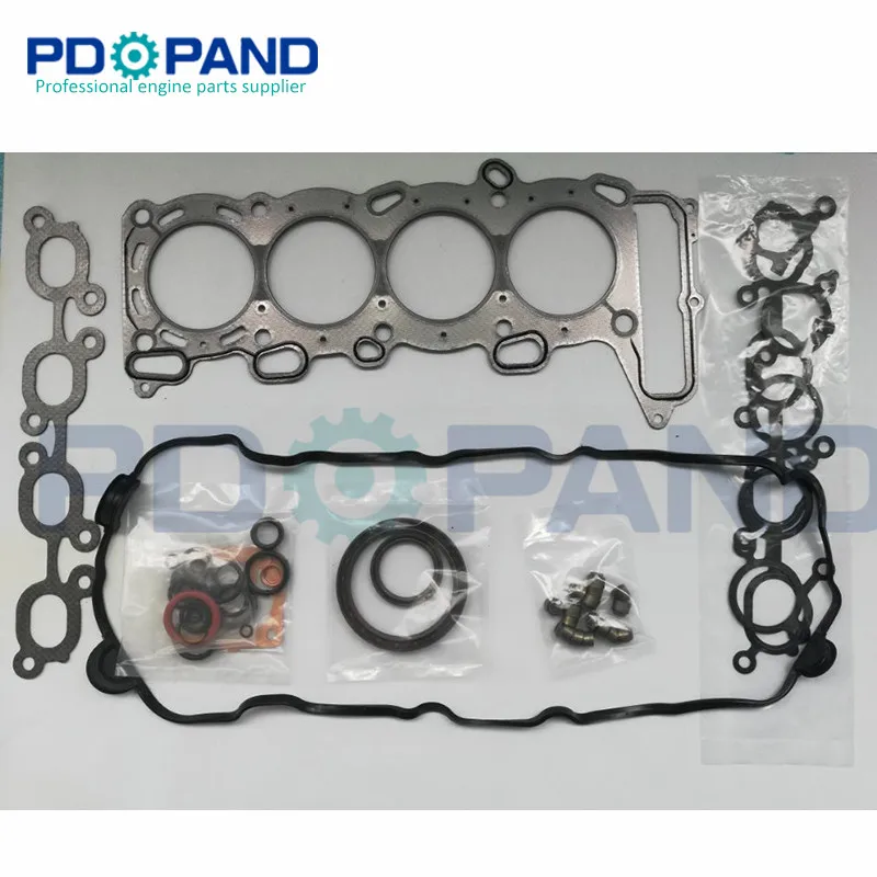 

SR20 SR20DE Engine Full Rebuild Gasket Set 10101-78E26 for Nissan 100 NX/Primera/Pulsar/Serena 1998cc With Valve Oil Seals