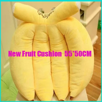 

Fruit pillow banana creative chair cushion with filling size 50*55 plush outside PP cotton inside toy birthday lover gift