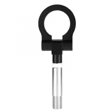 Автомобильный прицеп анодированный ЧПУ Алюминиевый черный Передний автомобильный гоночный буксировочный крюк подходит для Буксировка прицепа сцепка