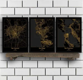 

San Antonio San Diego San Francisco San Jose Tampa Tucson Washington DC USA Map Poster
