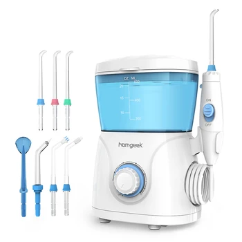 

Homgeek 600ml Oral Irrigator Water Flosser Irrigator Oral Irrigator Teeth Cleaner Pick Spa Tooth Care With 7 Tips For Family