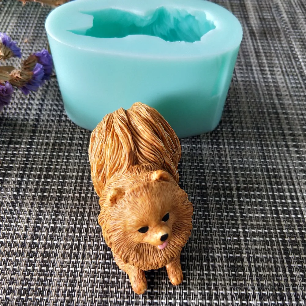 PRZY DW0132 silicone mold soap mould 3d animals Cute dog handmade soap making molds candle silicone dogs mold resin clay mold