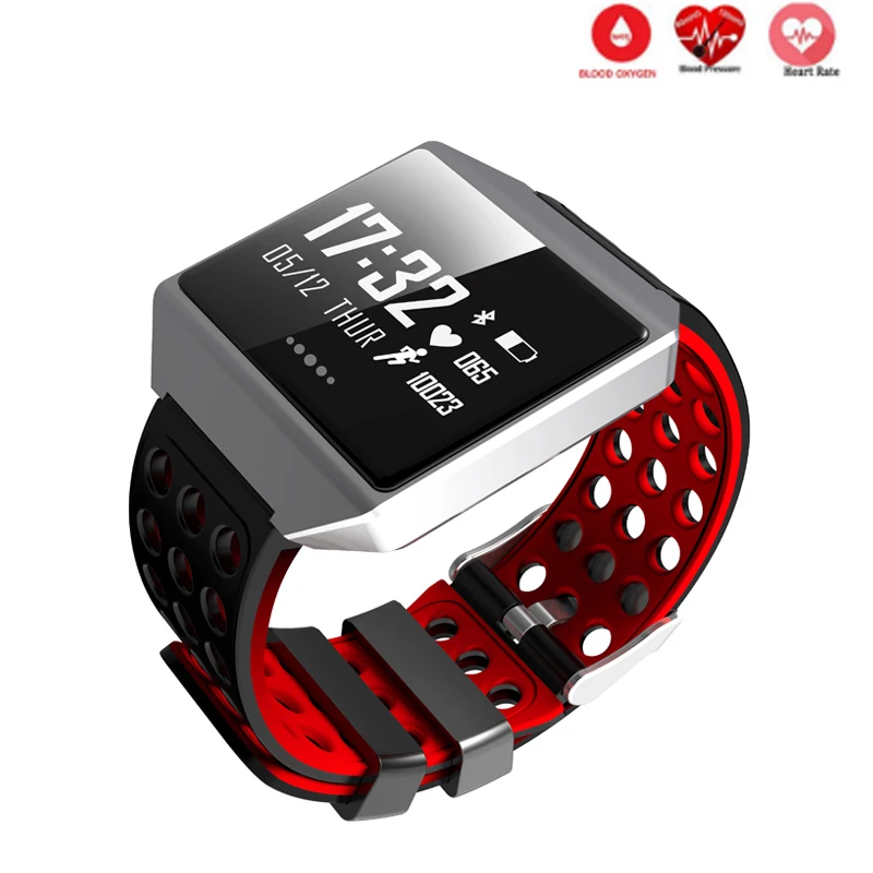 

Fashion Men Fitness Sport Smartwatch Heart Rate Blood Pressure Monitor Smart Watch LED Screen Bluetooth Watch For Android IOS