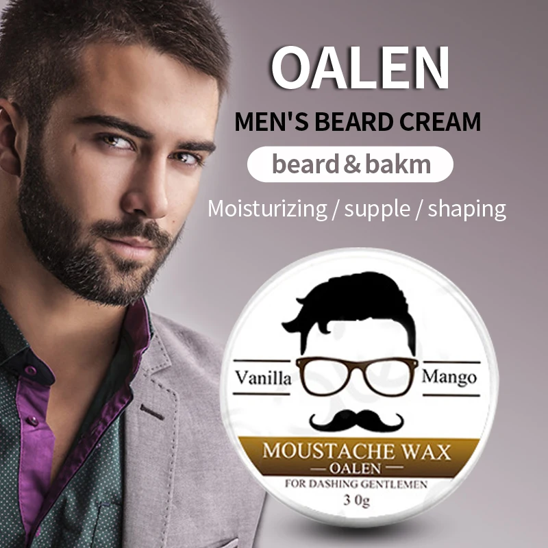 

Male Beard Wax 30g Moustache Nourishing Beard Care Attractive Mustache improve Messy Sparseness Reducing Curls Hair Growth Cream